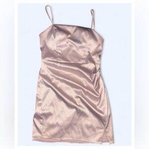 ✨ Midnight Doll Satin Mini Dress – Blush Pink, Size 5